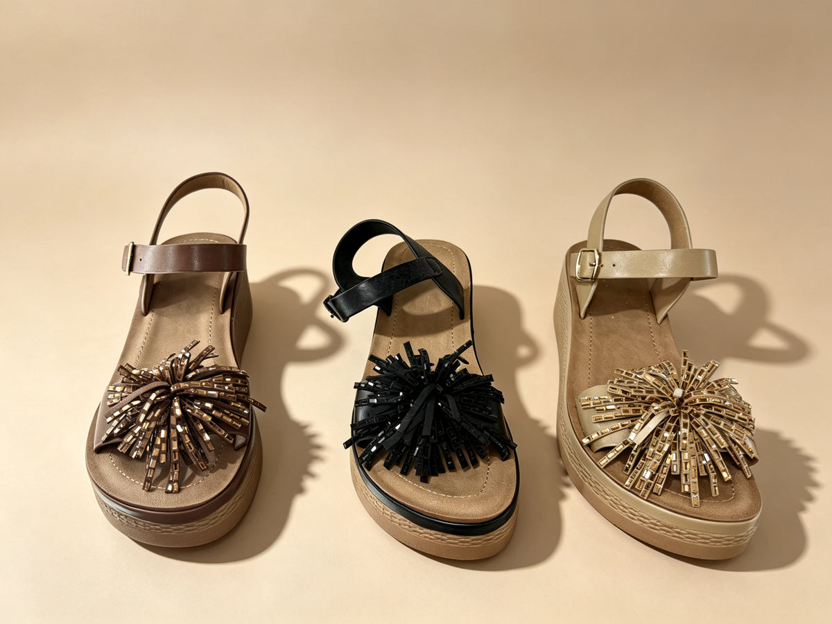 Fringe Platform Sandals — 3 Colors