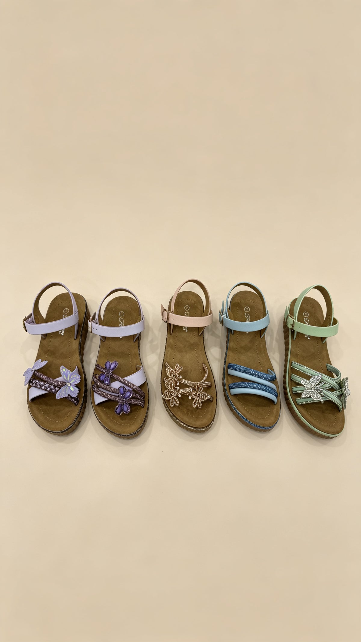 Multicolor Rhinestone Platform Sandals — 5 Styles