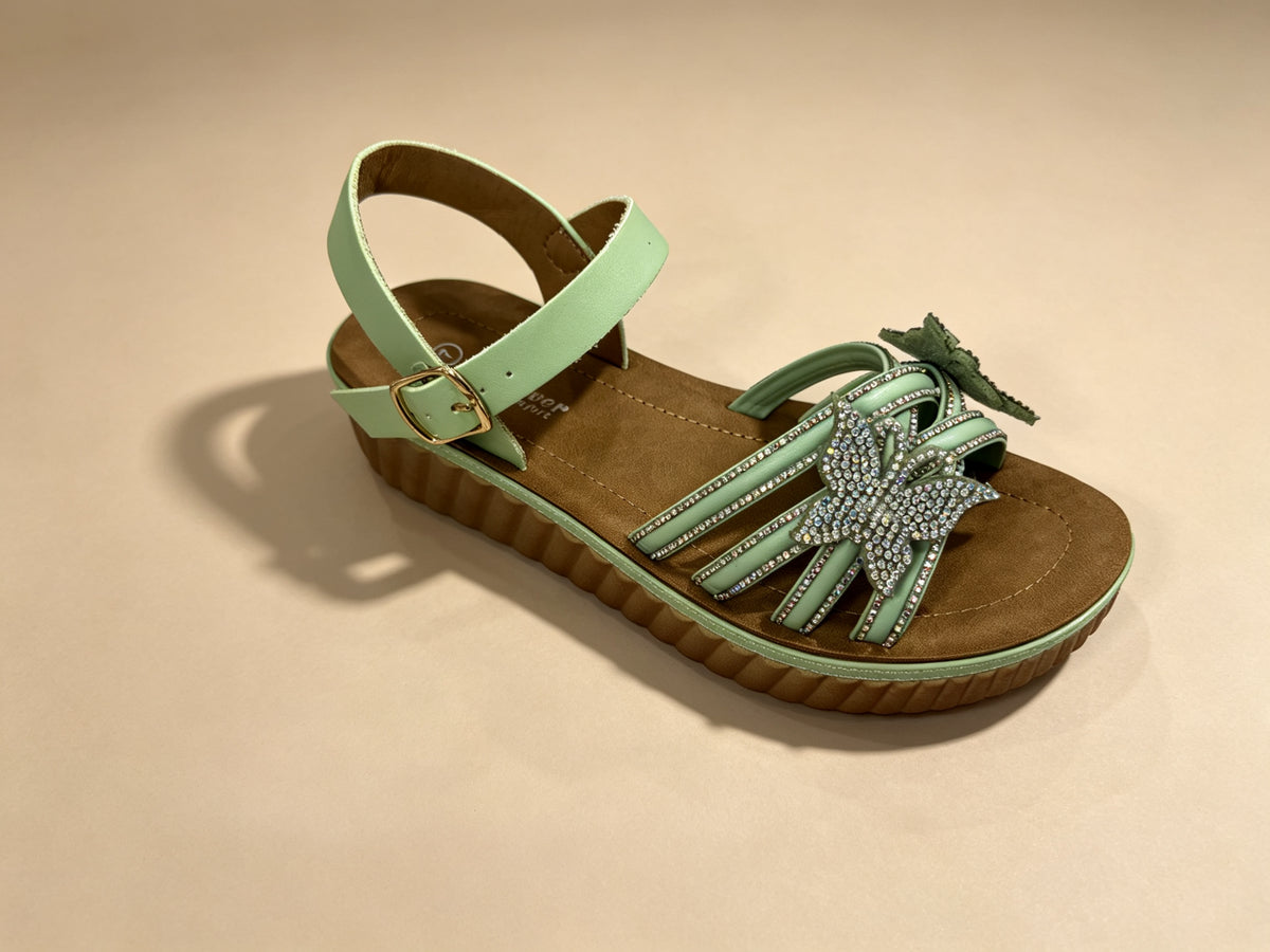 Mint Starfish Rhinestone Sandals