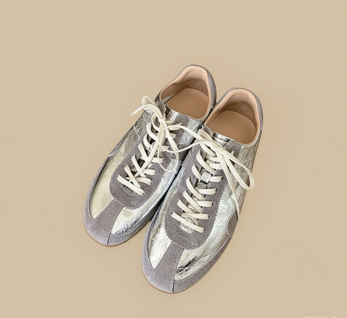 Silver Metallic Sneakers