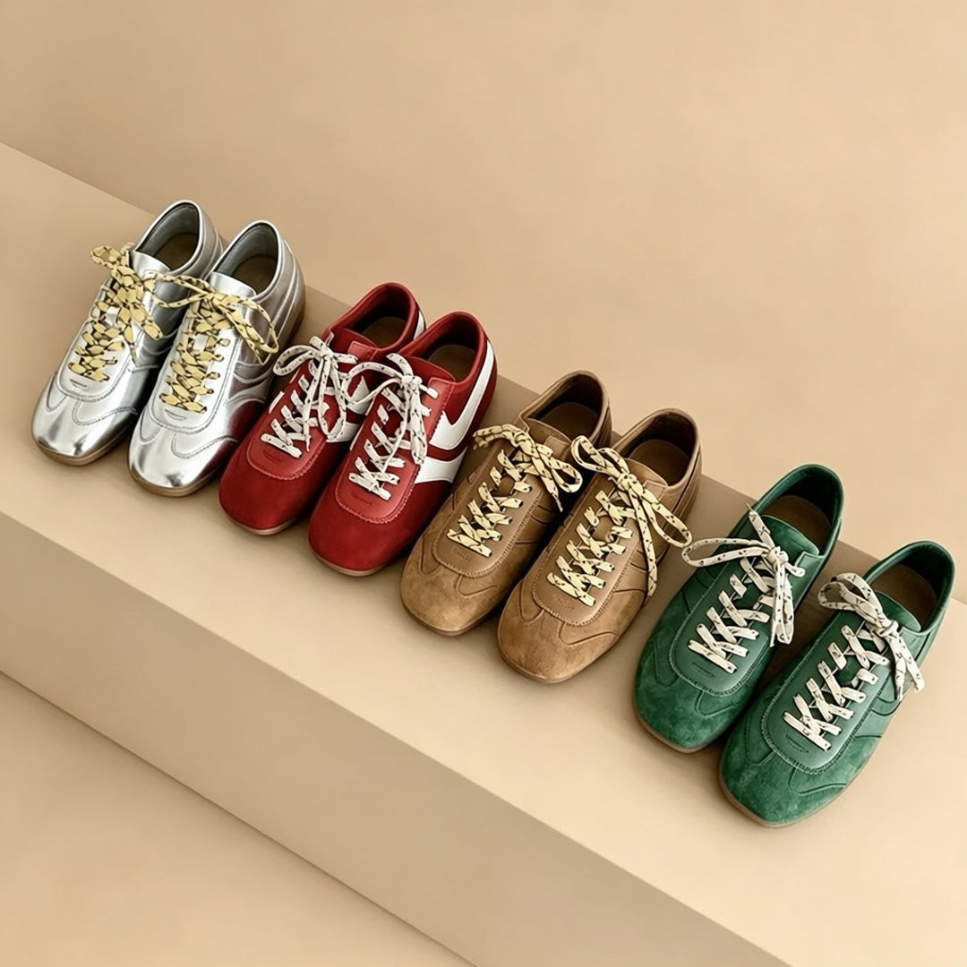 Metallic Color-Block Sneakers — 4 Colors
