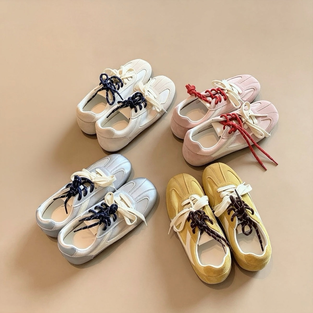 Pastel Double-Strap Sneakers — 4 Colors