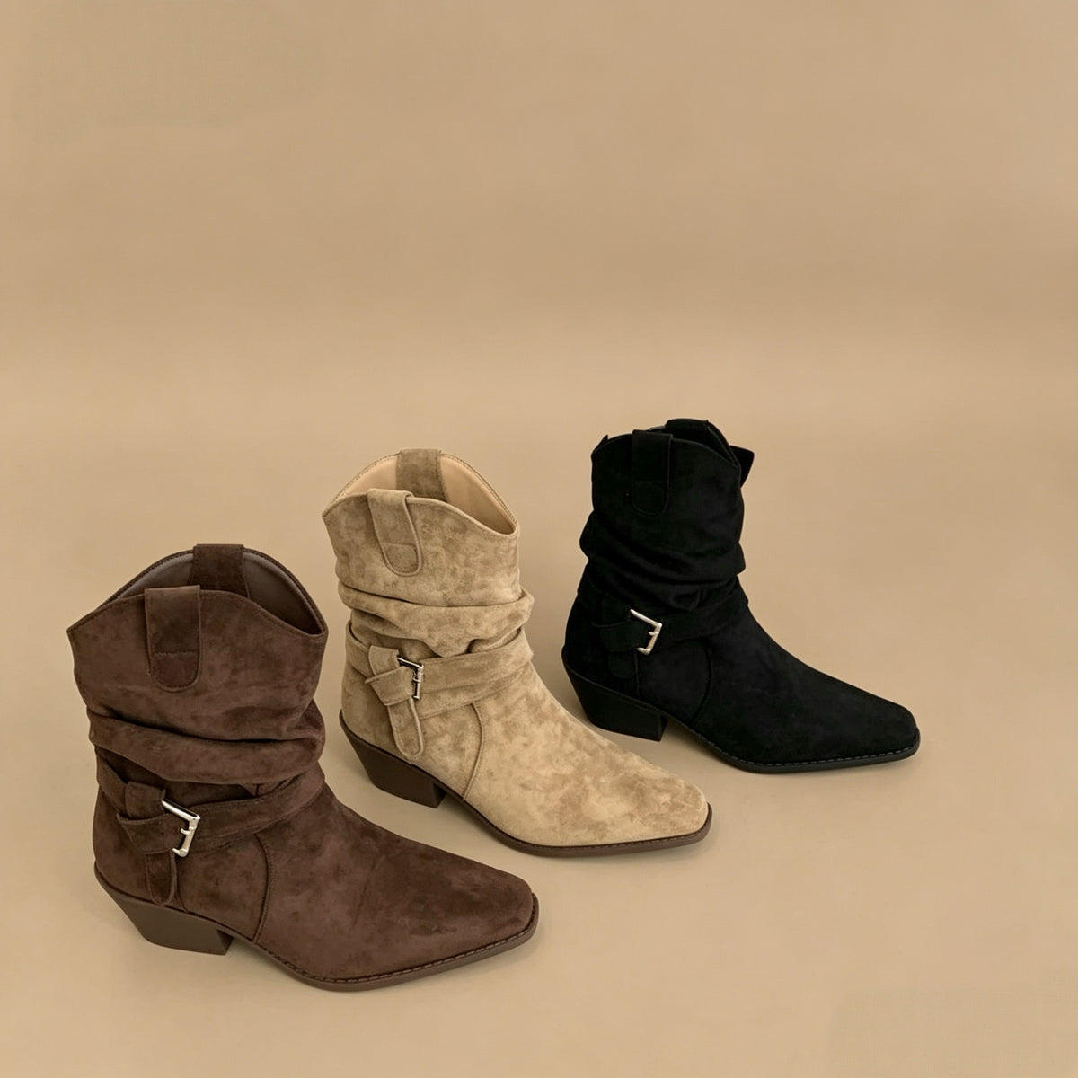 Western Cowboy Ankle Boots — 3 Colors