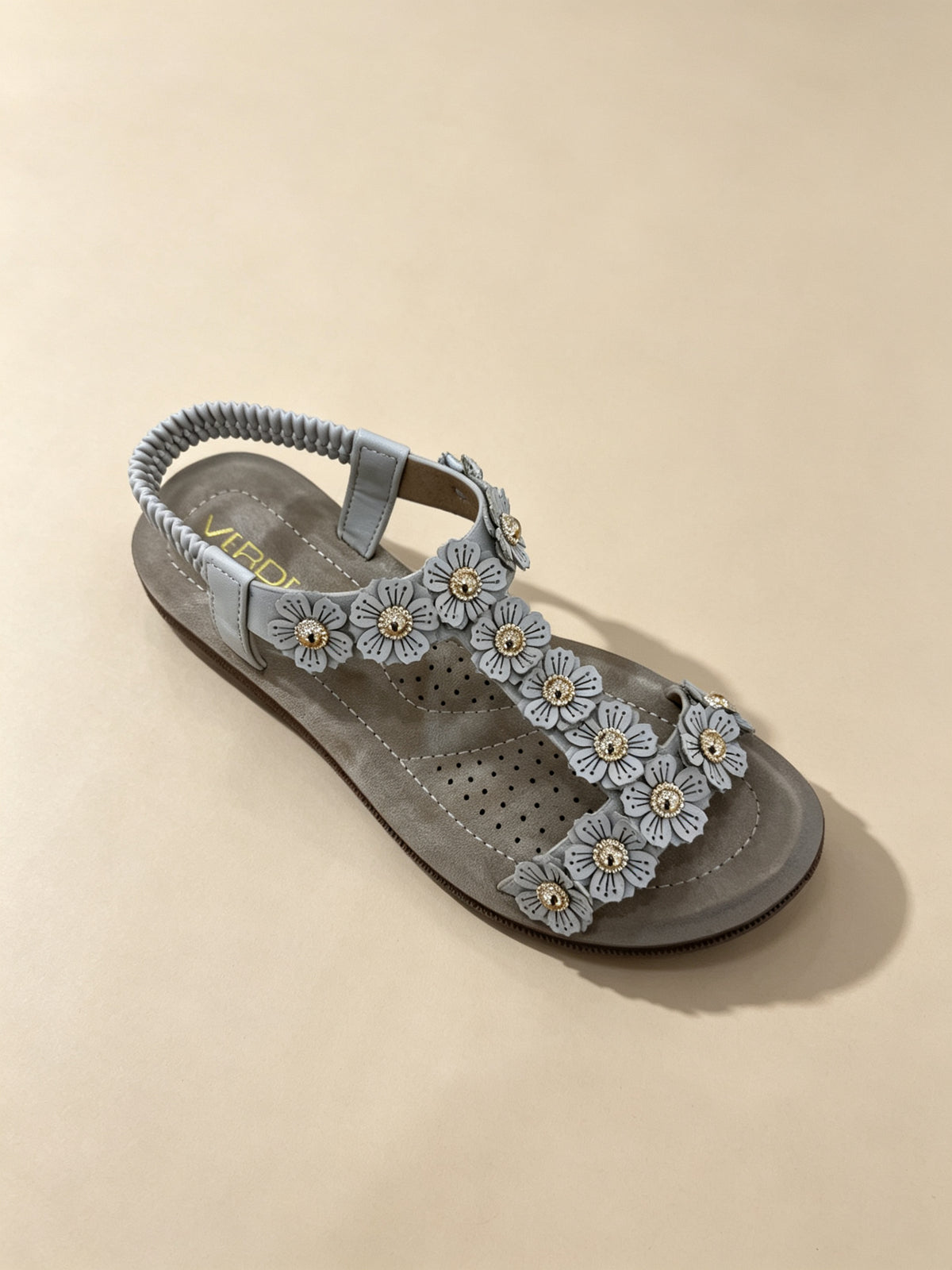 Floral Rhinestone Sandals